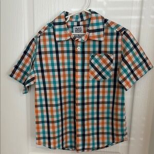 Garanimals Orange and Blue Plaid Button Down Shirt